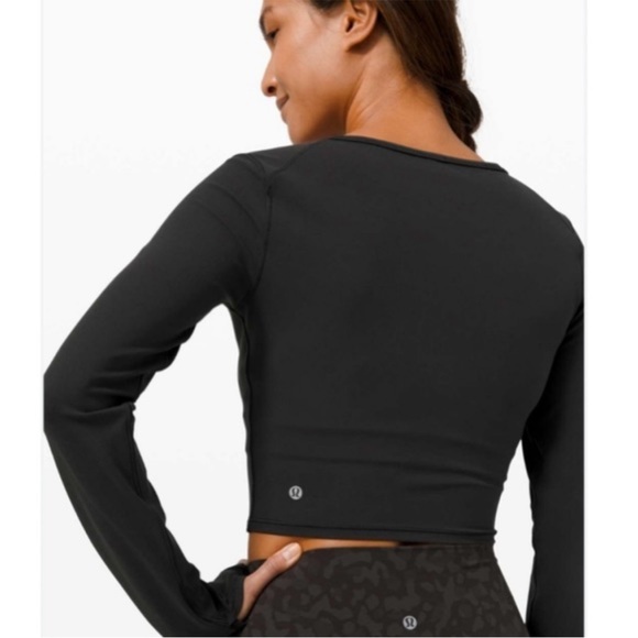 🍋 Lululemon Wonder Train Cropped Long Sleeve Shirt. 🍋 - Picture 2 of 7